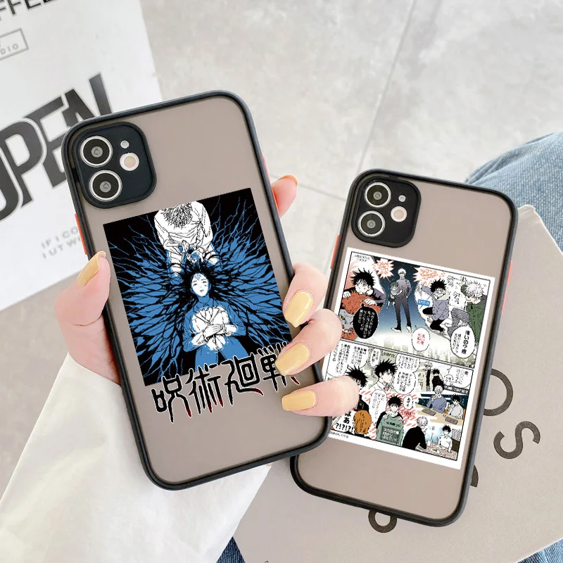 

Japanese Anime Jujutsu Kaisen Phone Case For Iphone 13 12 11 Pro max Mini 7 8 Plus SE2 X Xs Max XR Hard Shockproof Silicone Case