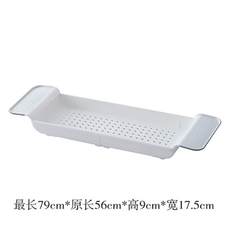 

Retractable Plastic Shelf Bathtub Storage Rack Drain Bathroom Rack Bathtub Kitchen Bathroom Organizer Storage Sink Drain Holder