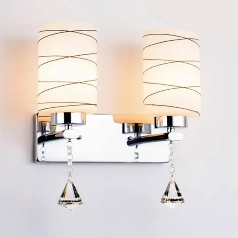 Стеклянный настенный светильник s образное бра лампа с вертикальной аппликацией