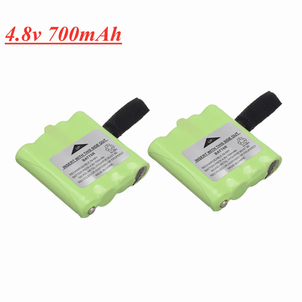 2 шт. 4 8 в 700 мАч Ni-MH перезаряжаемая 2-сторонняя радиосвязь для Midland BATT6R BATT-6R - купить