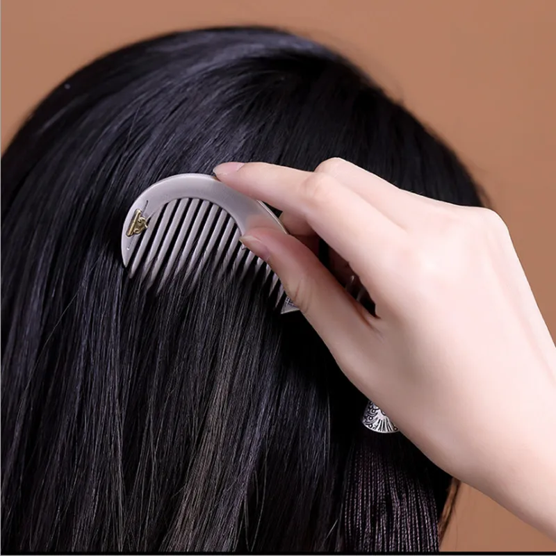 Гребни для волос женские серебро 999 пробы сертифицированные мини-гребни
