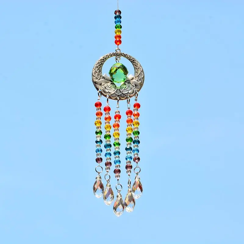 

KAINAI sun catcher rainbow chakra crystal hanging ornament sun catcher prisms diy housewarming gift garden decoration reiki