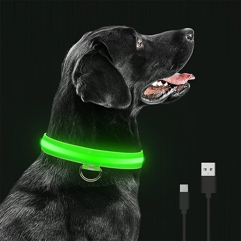 

Pet Safety Collar for LED Glowing Dog Collar Rechargeable Waterproof Luminous Adjustable Dog Night Light Collar Supplies