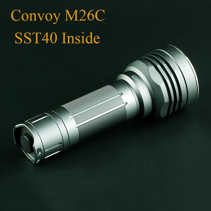 Конвой M26C SST40 светодиодный вспышка светильник длинный выстрел Linterna фонарик 26650