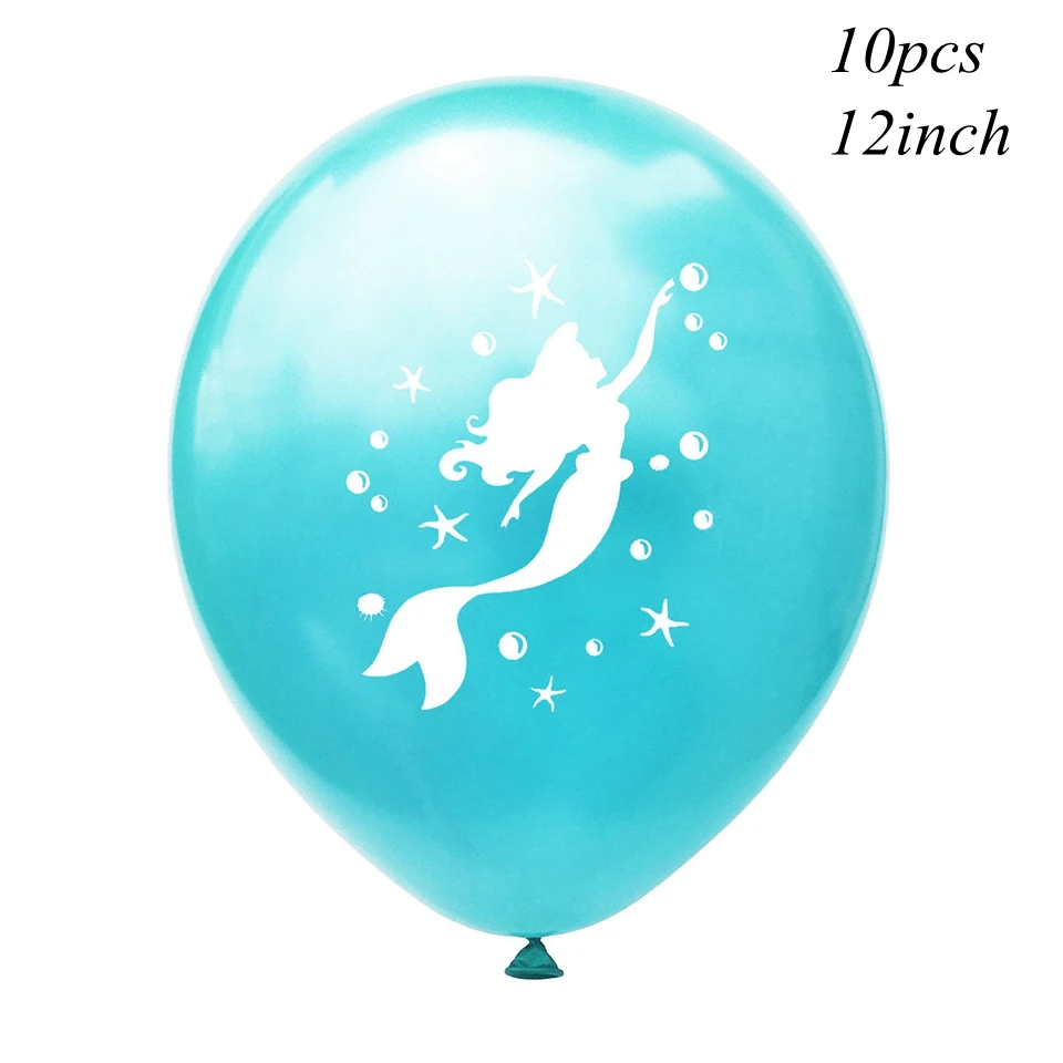 10pcs blue mermaid 1 Набор, серия "Русалка", бумажные соломинки/чашки/тарелки, одноразовые столовые приборы, набор, детское украшение стола для свадьбы/дня рождения/вечерние принадлежности - Цвет: 10pcs blue mermaid