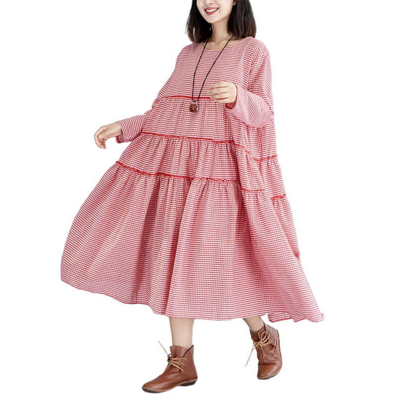 Женское свободное платье с драпировкой DIMANAF винтажное составного кроя длинным