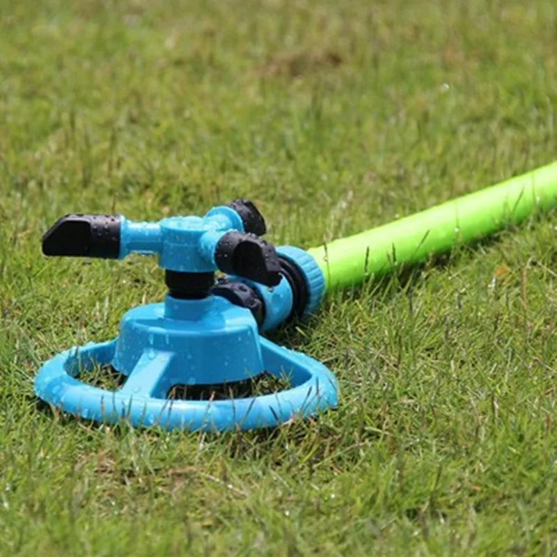 

Garden Sprinklers Automatic Watering Grass Lawn 360 Degree 3 Nozzle Circle Rotating Irrigation System