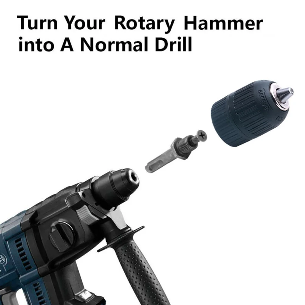 

1/4\\\\\\\\\\\\\\\" Hex Shank Socket Converter Drill Chuck 2-13mm Black SDS Adapter Durable SDS Plus Shaft Hex Shank Drill Chuck