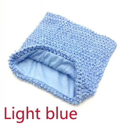 Light blue 1 шт./лот, 8 дюймов, юбка-пачка, вязанная крючком, эластичная, обернутая, на груди, 20x20 см, большой размер, вязаная, ручная работа, для девочек, юбка, аксессуары - Цвет: Light blue