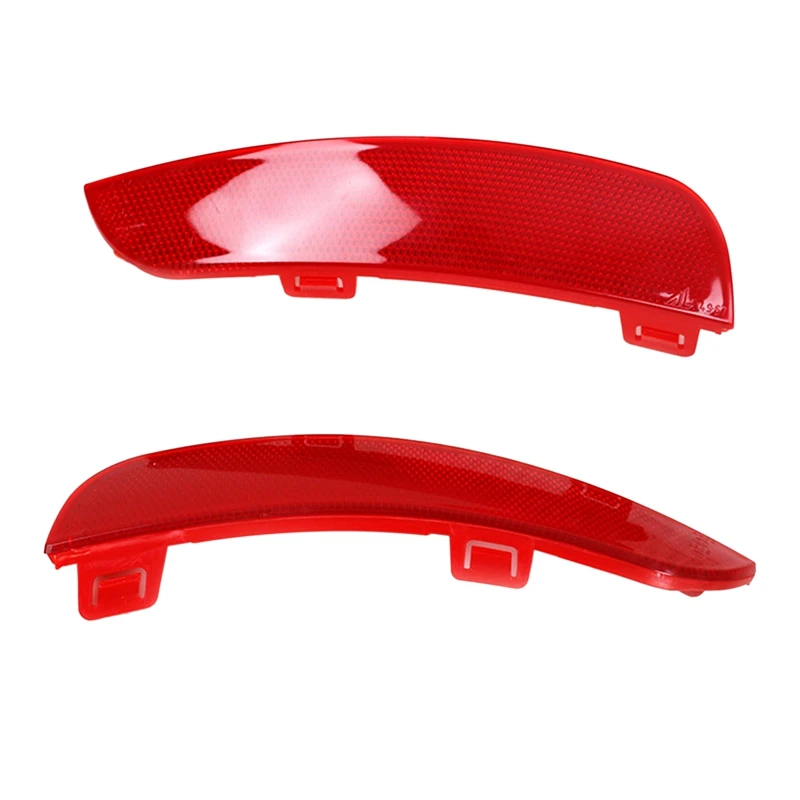 1Pair Left Right Red Rear Bumper Reflector Lens Car Stop Brake Light Lamp for Volvo S40 V50 2008-2015 30763345 30763346
