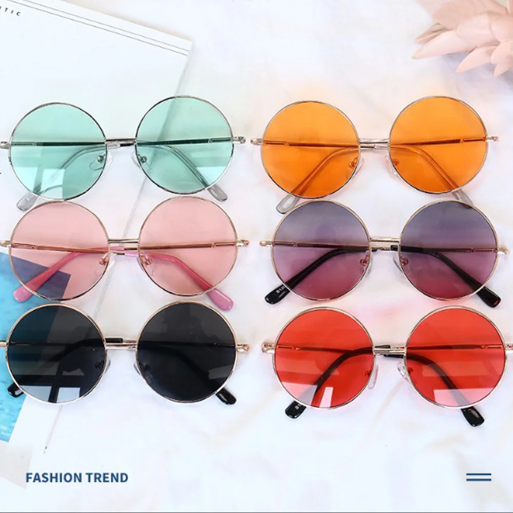 

Retro Round Mirror Kids Sunglasses Metal Frame Children Sun Glasses for Car Driving Travel Protection Eyeglasses UV400 Eyewear