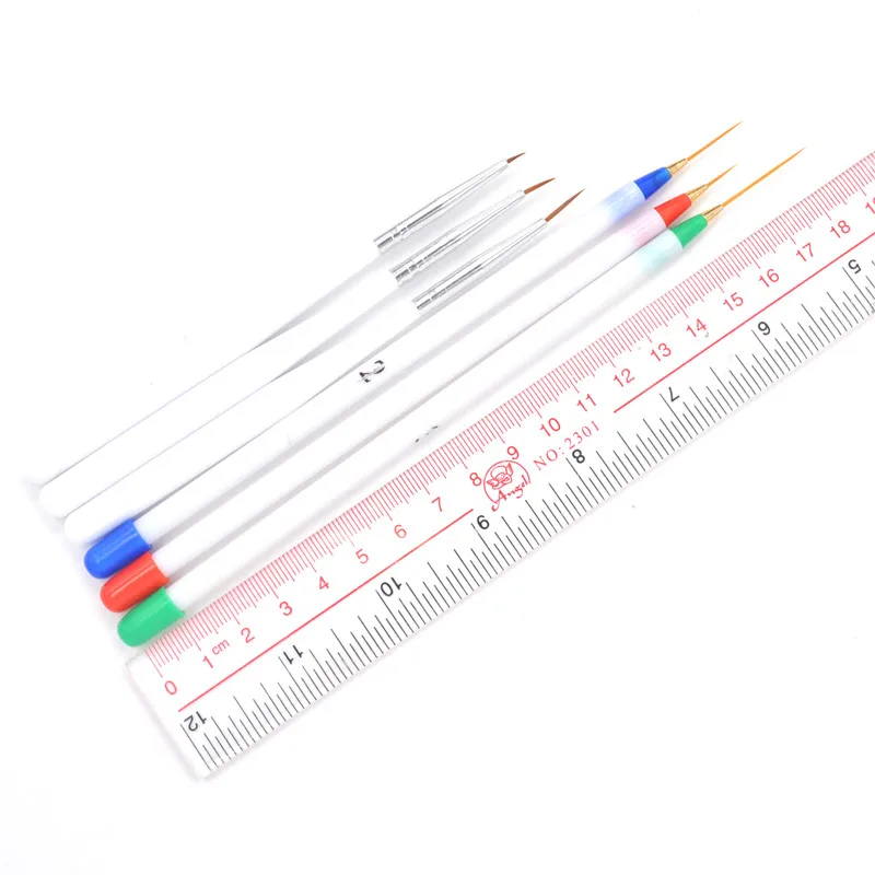 6 шт./упак. мелкий рисунок чередование вкладыш Дизайн Советы нейл-арта Ручка щетки