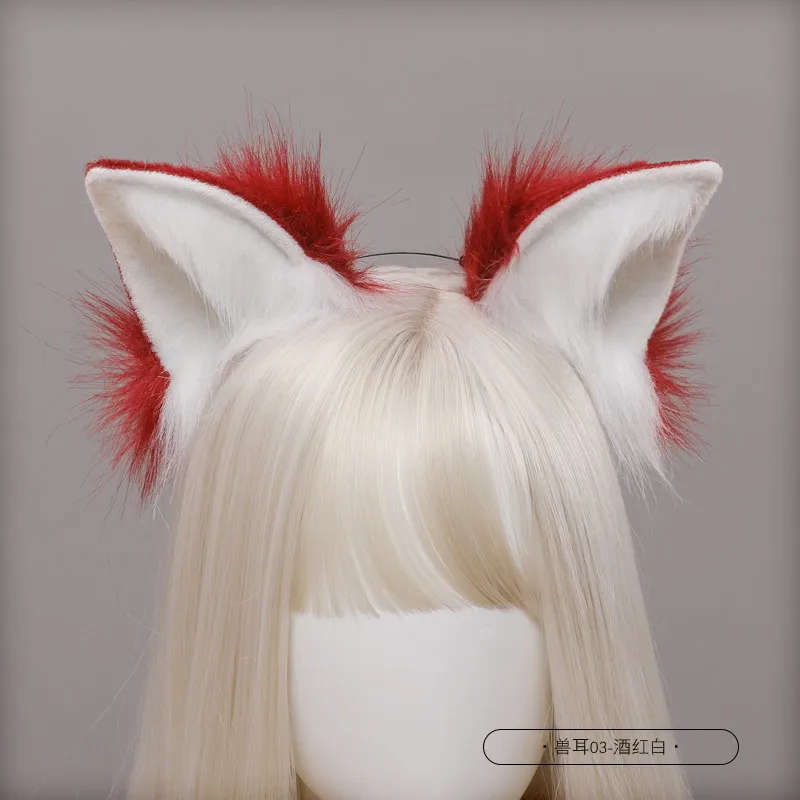 Wolf Anime Beast Tail Beast Tail Wolf Ear Cat Ear Fox Ear Hair Hoop Halloween Cosplay Accessories images - 6