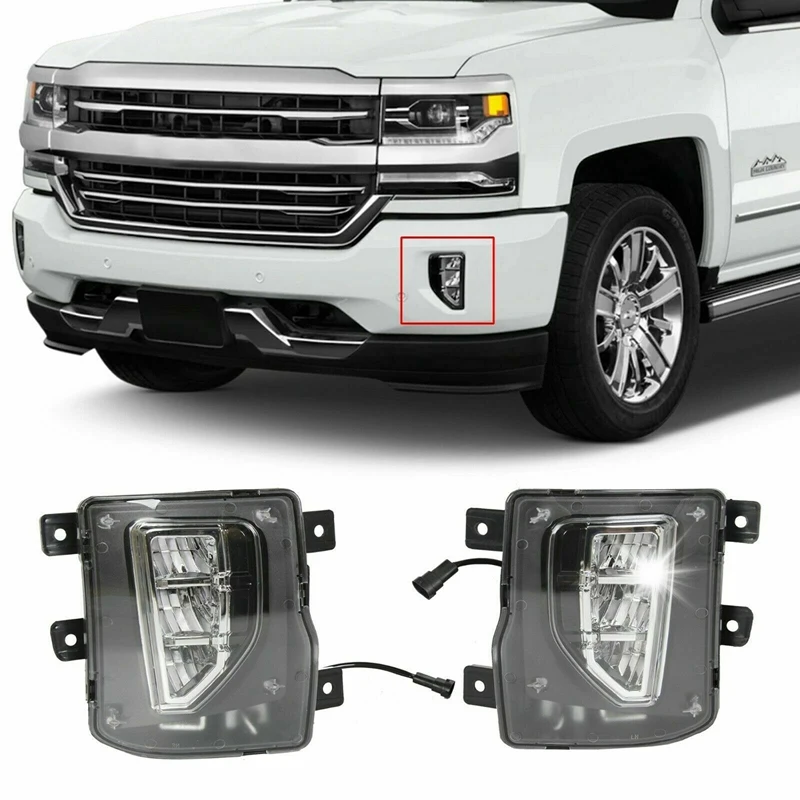 

Car Front Bumper Fog Light Front Fog Lamp for Chevrolet Silverado 2016-2018