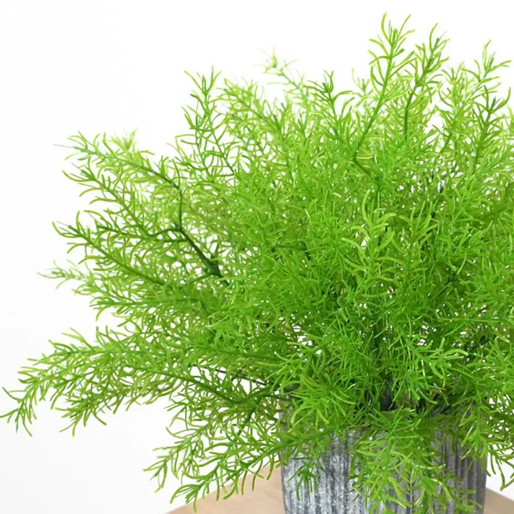 

5 Forks Artificial Flower Decoration Potted Plant Plastic Tianmen Winter Grass Ornament Home Party Decor