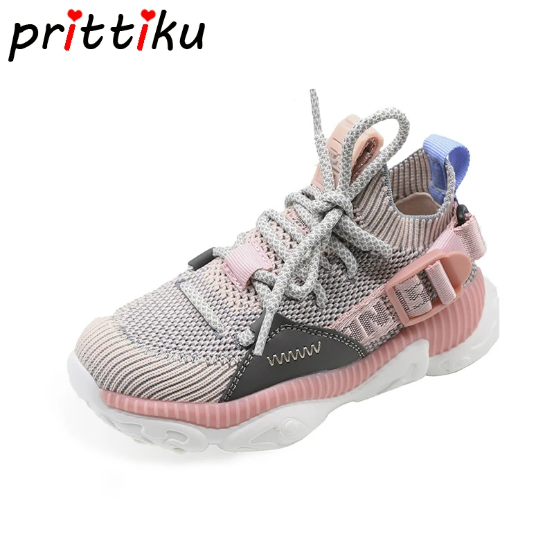 2020 Girls Boys Lace-Up Mesh Sneakers Baby/Toddler/Little/Big Kid Lightweight Casual Trainers Children Fashion School Shoes | Детская