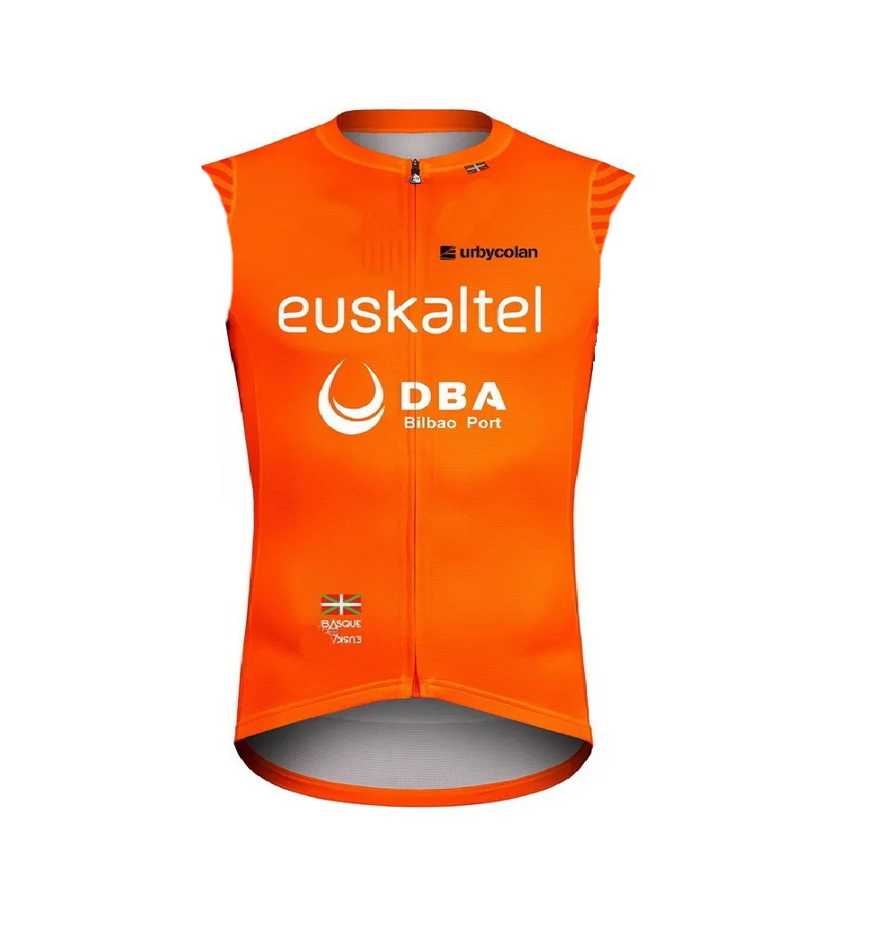 2020 EUSKALTEL дБА PRO команда оранжевые короткие платья без рукавов жилет ROPA CICLISMO