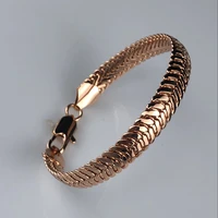 rose gold color 585 woman man european and american style chain bracelet minimalist niche light luxury hip hop bracelet