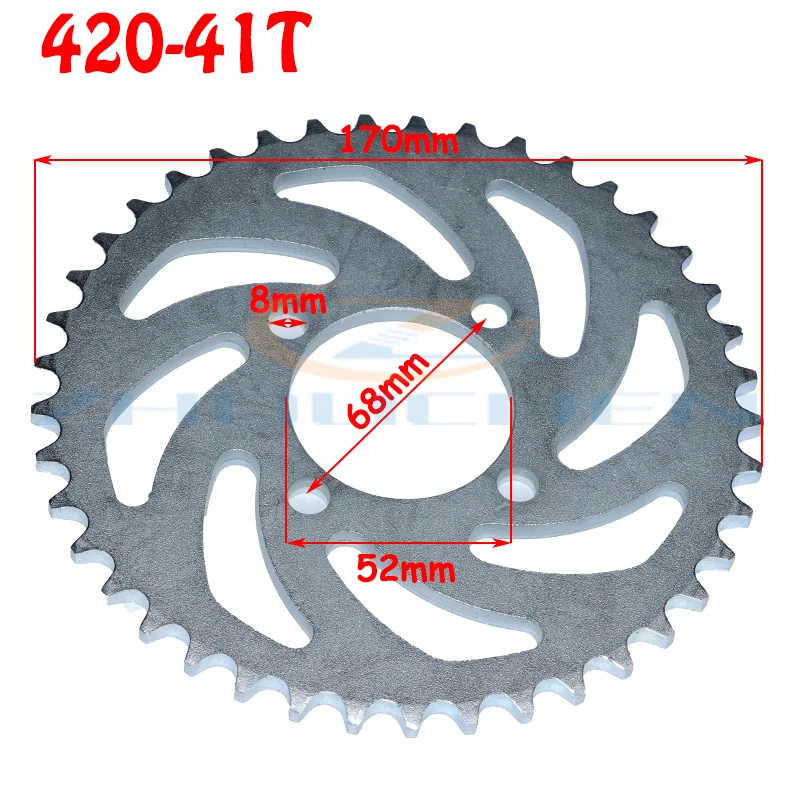 420/428 31T/37T/41T/48T зуб 52 мм Задняя звездочка подходит для Китая ATV Quad Pit Внедорожный