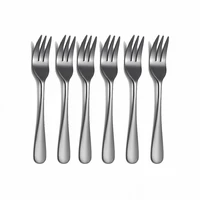 6 pcs tableware cutlery set stainless steel black fork cutlery set black tea fork dinnerware set 6 kitchen pie fork dropshipping