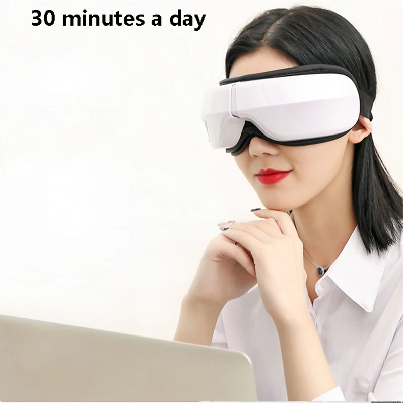 Bluetooth Воздуха Давление массажер для глаз смарт подушка безопасности вибрации