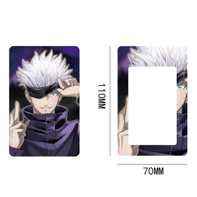 

Anime Jujutsu Kaisen Yuji Itadori Gogou Satoru Bus Bank Card Holder Student Keychain Card Case Ptotector with Keychain Rope