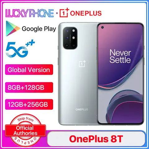Глобальная версия Oneplus 8 T 8 T Телефон Snapdragon 865 120 Гц жидкий AMOLED дисплей 65 Вт деформация зарядки