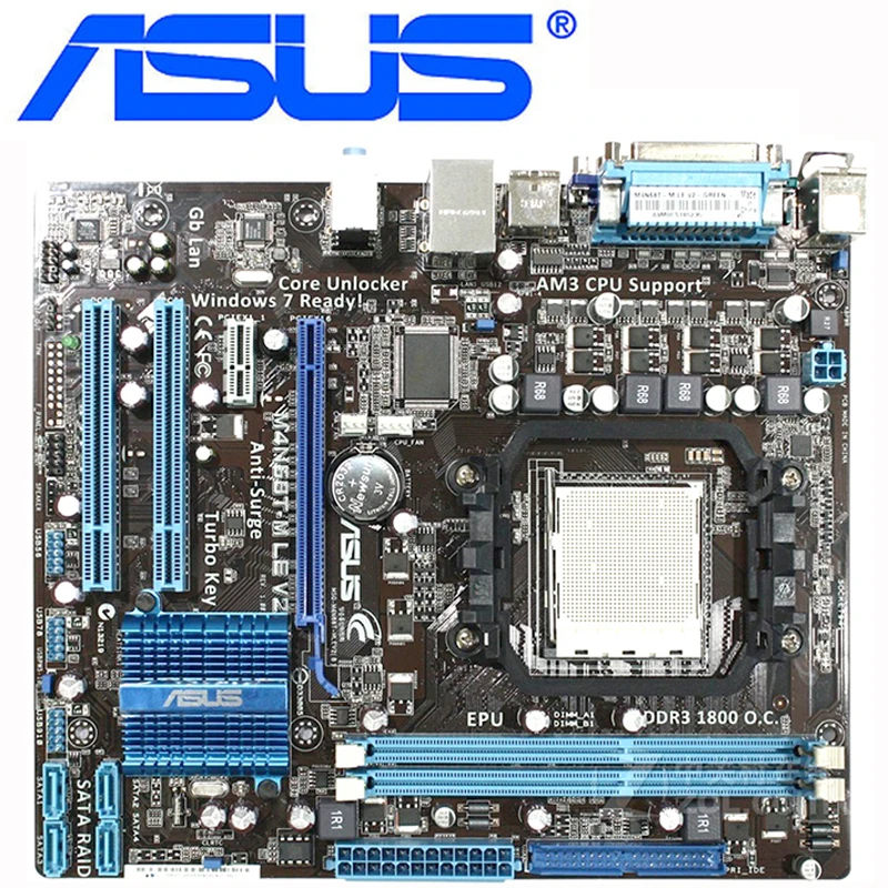 Socket AM3 Asus M4N68T M LE V2 материнская плата 630A DDR3 16G настольная для Phenom II Athlon Sempron uATX