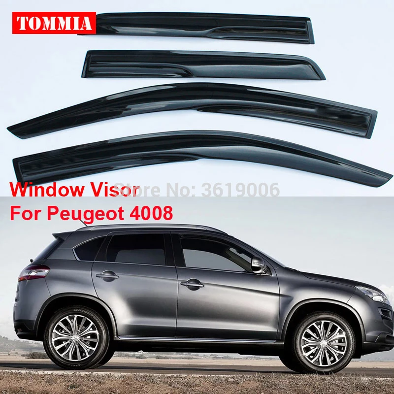 Tommia 4 шт. оконный козырек тент защита от ветра и дождя чехол для Peugeot 4008 |