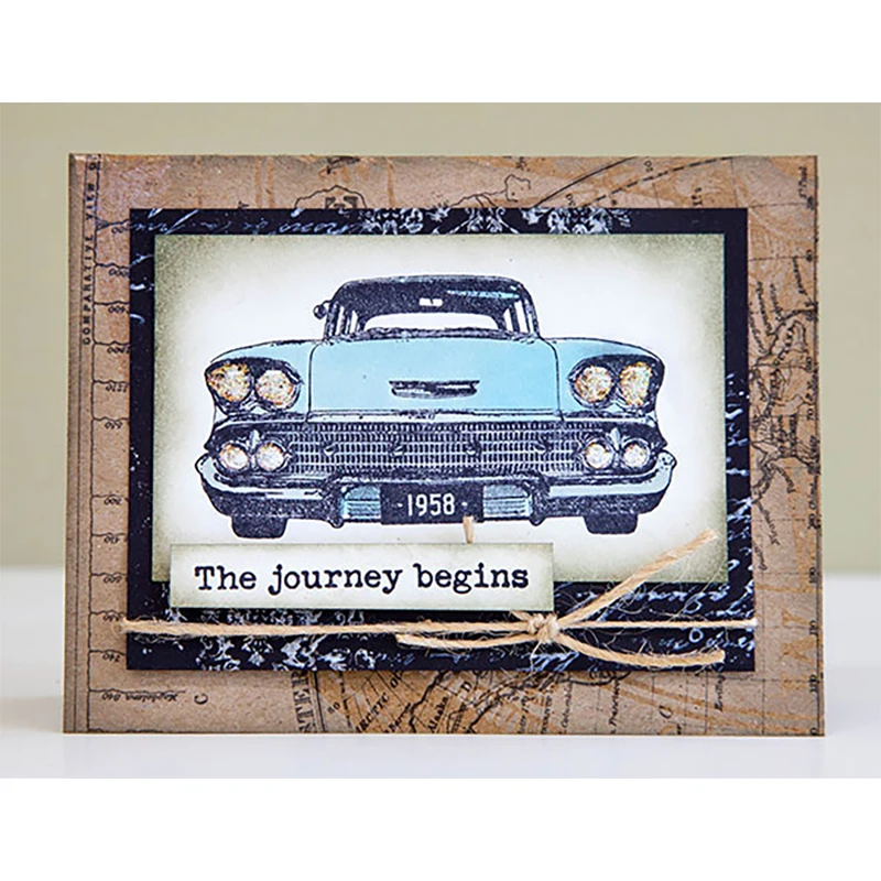 Новинка 2021 прозрачные штампы в стиле ретро с рисунком автомобиля для творчества