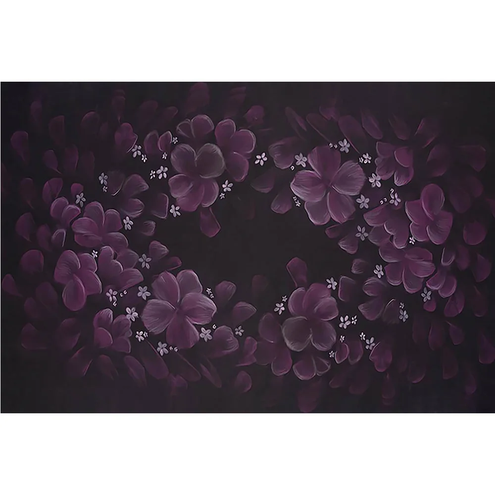 Purple Flower Sweet Girl Birthday Photography Backdrop Abstract Floral Texture Newborn Baby Portrait Background for Photo Studio |