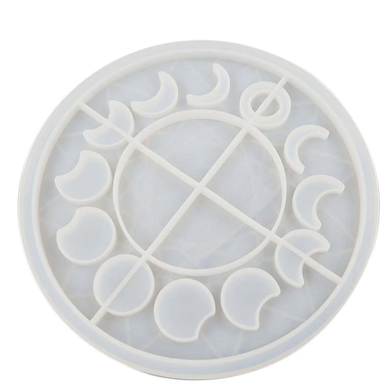 

Moon Phase Tray Resin Mold Large Moon Clock Mold Lunar Eclipse Crescent Silicone Epoxy Casting Mold for DIY Crafts