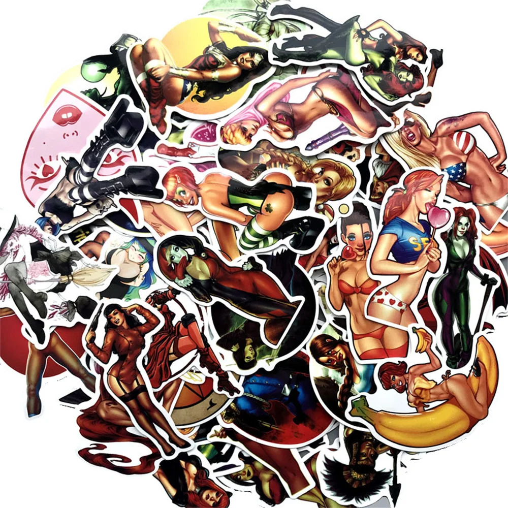 

10/30/50 шт./мультфильм Ou Mei Witch Хэллоуин граффити наклейка для ноутбука скейтборда гитары водонепроницаемые декоративные наклейки оптовая про...