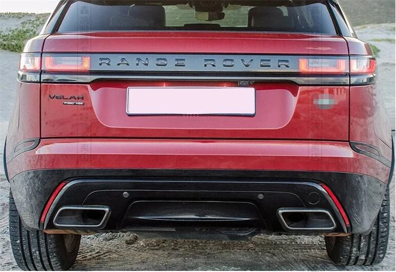 Задний бампер выступ Спойлеры и Exhause для Land Rover Range Velar 2017 18 19 2020 2021