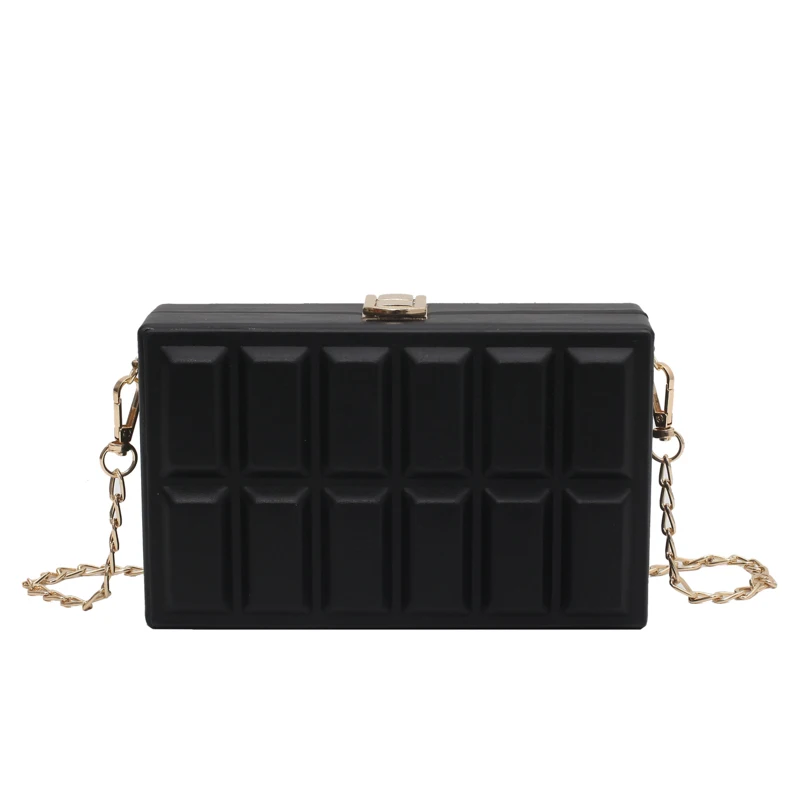 

Vintage Plaid Box Cossbody Bag for Women Designer Chains Crossboyd Bag Luxury Pu Leather Messenger Bag Lady Small Purses 2021