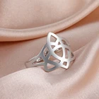 Женские кольца из нержавеющей стали с кельтским узлом в виде сердца, эстетическое кольцо для пар, амулет любви, винтажные свадебные украшения в стиле викинга, подарок бесплатная доставка