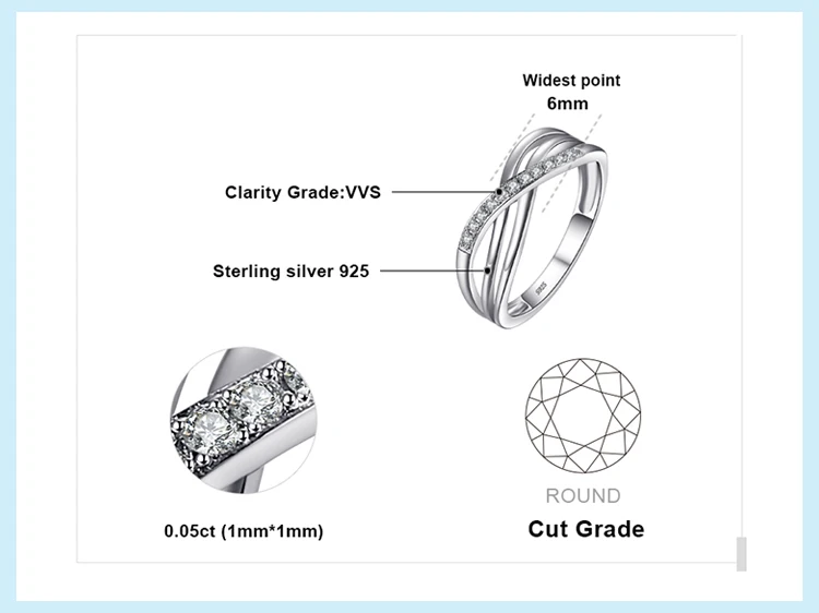 Jewelrypalace бесконечность любви Романтический Юбилей Свадебные Promise Ring 925 стерлингов Серебряные ювелирные изделия для Для женщин Мода г