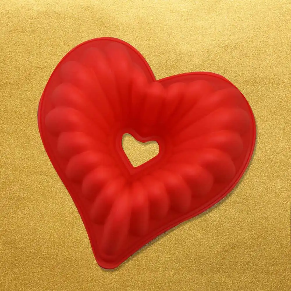 Форма для торта в форме сердца силиконовая форма кексов маффинов инструмент