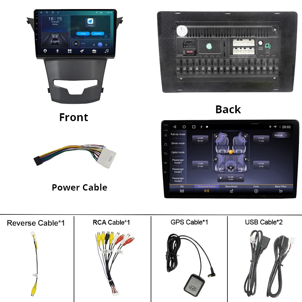 

2DIN Android10.0 Car Radio For Ssangyong Korando 3 2014-2016 GPS Navigation Car Multimedia Player Auto Radio DSP Stereo Receiver