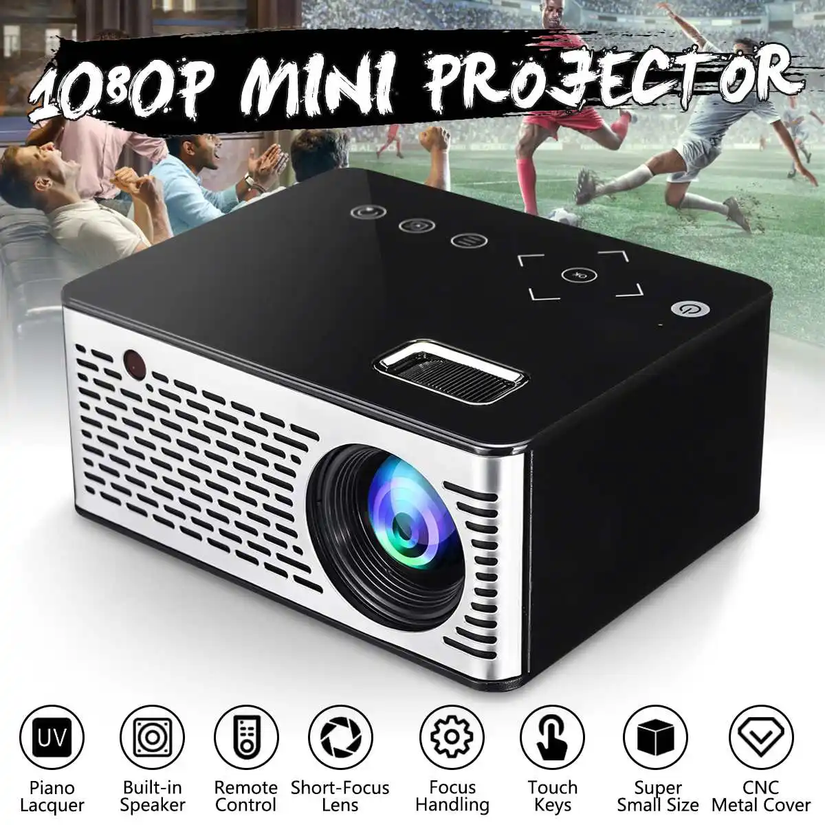 Светодиодный проектор Full Hd 4k домашний медиа-видеоплеер TFT ЖК-дисплей