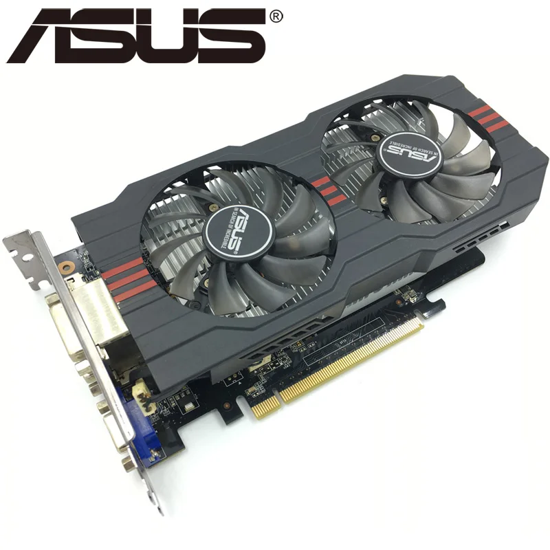 Видеокарта ASUS GTX 750 Ti 2 Гб 128 бит GDDR5 графические карты для nVIDIA Geforce 750Ti б/у VGA GTX750TI 1050