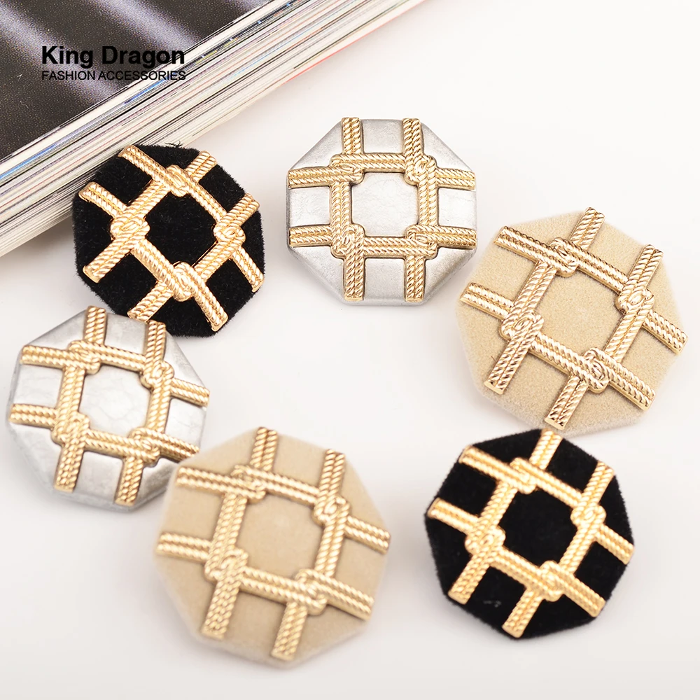 Новое поступление золотая металлическая черная пуговица для костюма женская