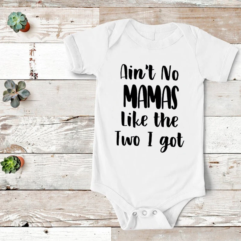 

Two Moms Mommy and Me Clothes Two Mommies Ain't No Mamas Like The Two I Got Shirts Baby Shower Gift Family Matching Clothes