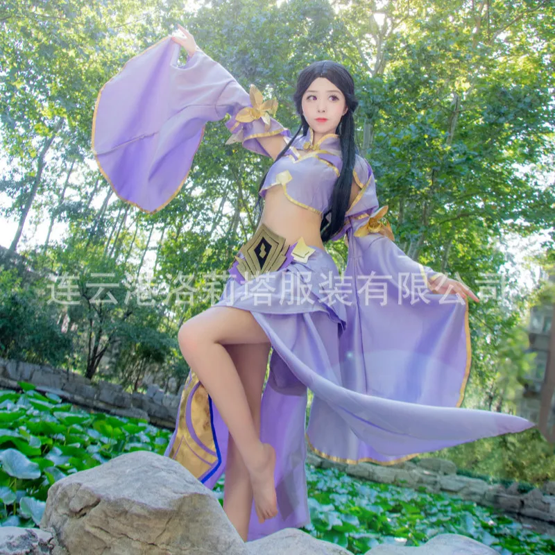 

Over 16 year girls dress King Hero Purple Luna Zixia Fairy Skin Glory Cosplay Clothes Antique women clothing anime role cosplay