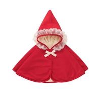 toddler girls hooded coat poncho casual long sleeve button down bowknot outerwear cape