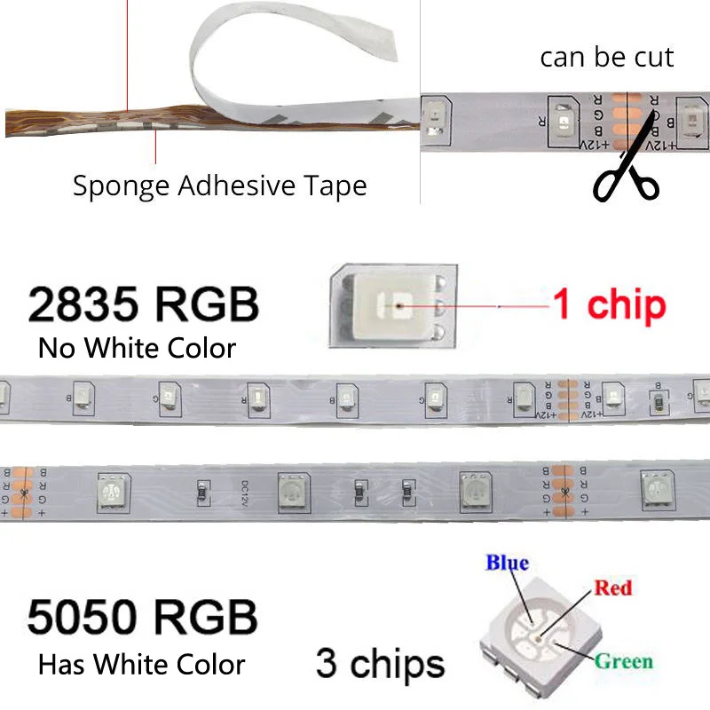 10 м 5 м 3528 5050 RGB светодиодные полосы не водонепроницаемый свет 10 м гибкий RGB светодиод лента+ Дистанционное управление+ Адаптеры питания