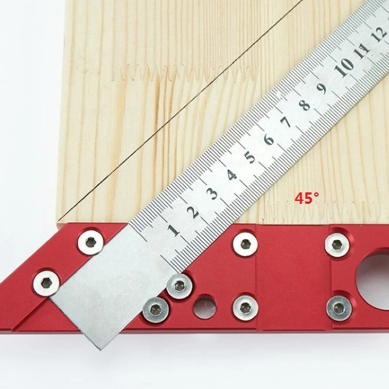 Woodworking 45 90 Degree Angle Scribing Steel Ruler Positioning Block Scribe Line Gauge Carpentry Tool | Инструменты