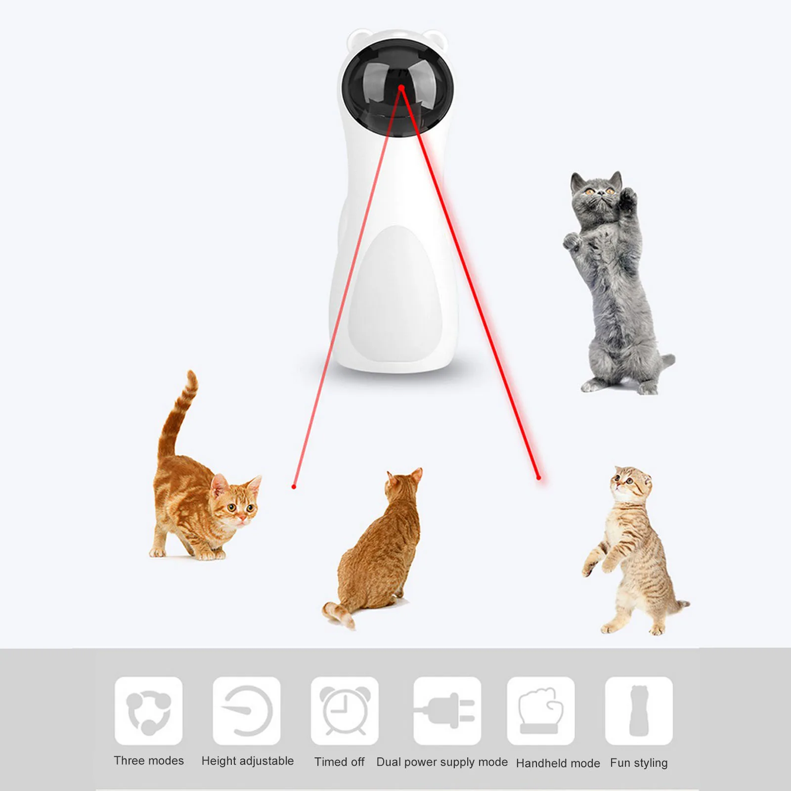 

Cat Teaser Laser Cat Teaser Smart Bear LED Red Light Laser Cat Cat Smart Toy Automatic Laser Cat Teaser Factory Direct Sales