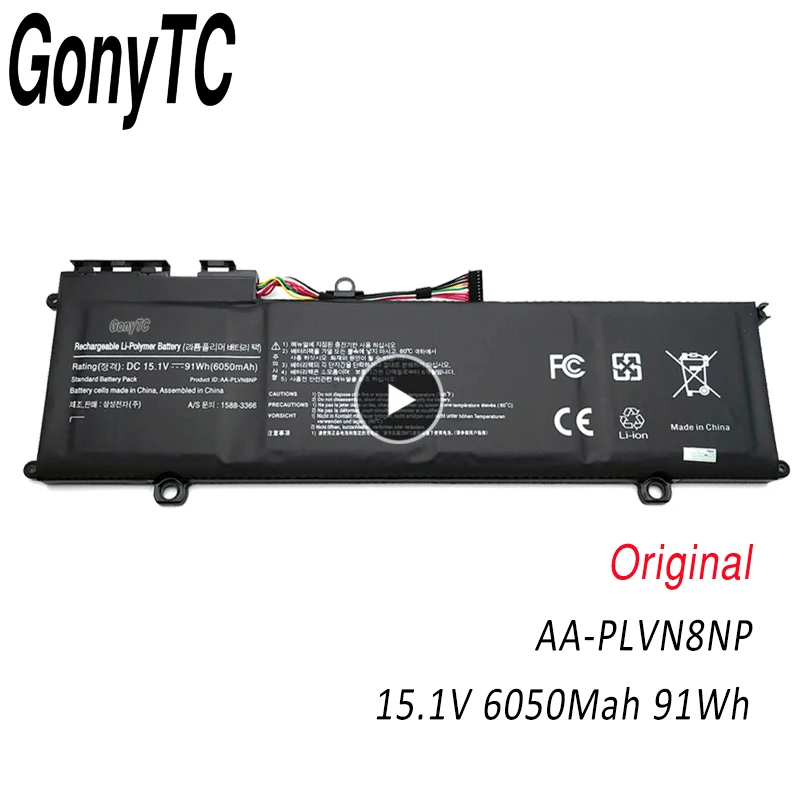 Аккумулятор GONYTC для ноутбука Samsung ATIV Book 8 Touch AA-PLVN8NP NP780Z5E-S02CA NP780Z5E-TO2UK NP870Z5E-X01HU |