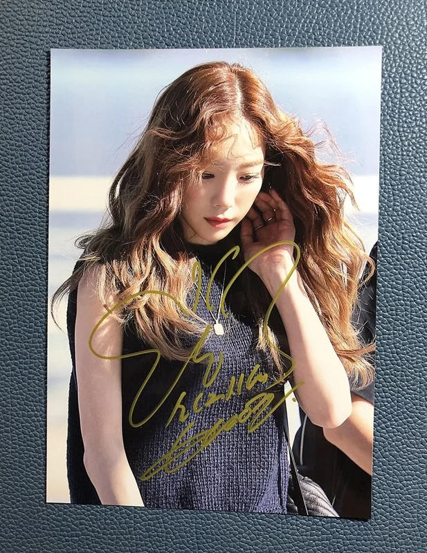 Ручной подписанный SNSD Taeyeon фото с автографом Цель 5*7 K-pop 112019A
